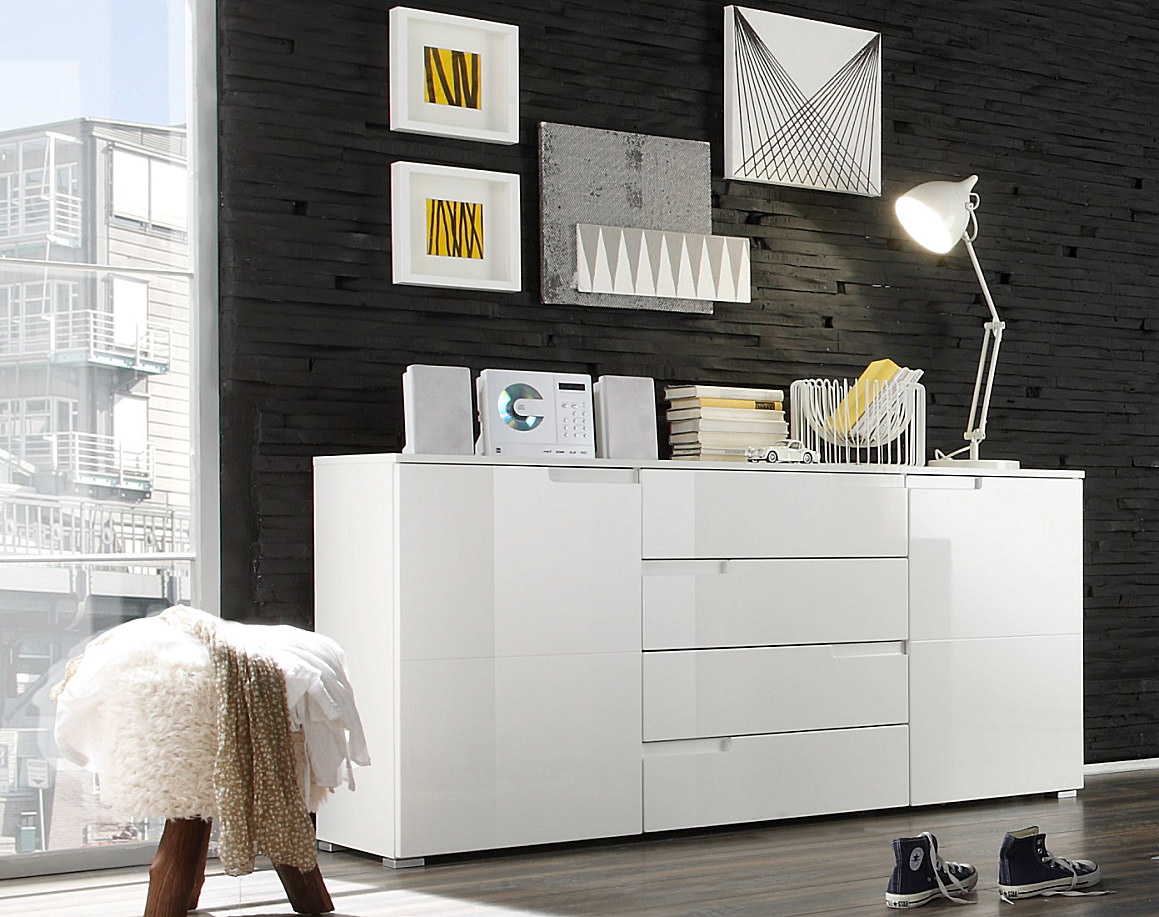 Kommode sideboard highboard anrichte schrank spice 8 in hochglanz ...